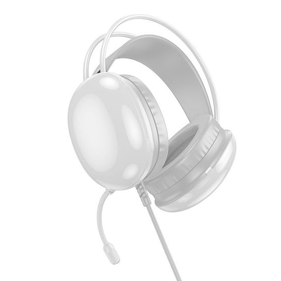 Накладные наушники Hoco W109 Rich gaming (USB+3.5mm/2m) White | Зображення 1
