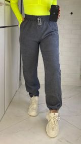 Женские стильные вельветовые брюки-джоггеры OB82 размер 42, цвет серый