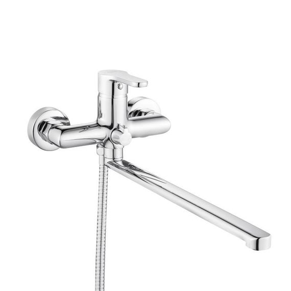 Смеситель латунный для ванны Lidz Astra 005 с поворотным изливом (c душевым гарнитуром) (k35) LDAST005CRM48088 Chrome | Зображення 3