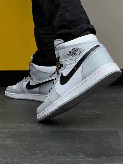 Чоловічі кросівки N-ike Air Jordan  High Gray Black White Артикул А1440 | Зображення 4