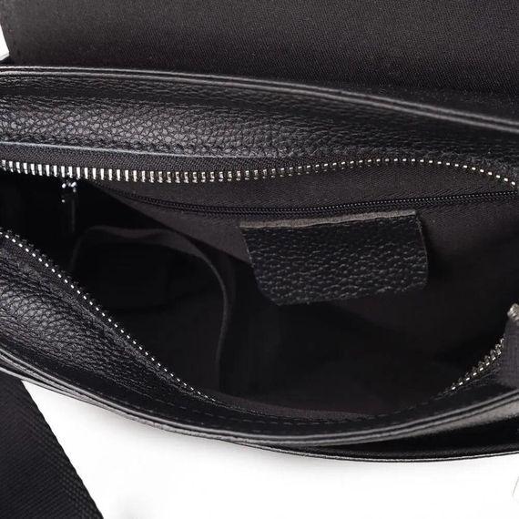 Чоловіча шкіряна сумка через плече Tiding Bag SK N12217 чорна | Зображення 8