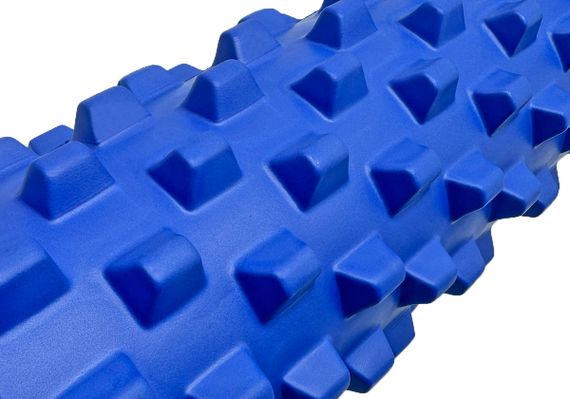 Масажний ролик EasyFit Grid Roller PRO 45 см Синій (EF-2029-BL) | Зображення 2