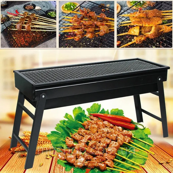 Мангал-гриль розкладний переносний з решіткою для барбекю, гриль, шашлику 62*24*35 | Зображення 3