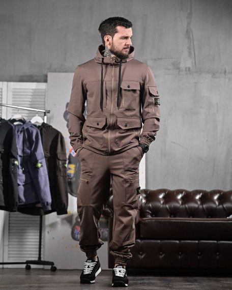 Спортивний костюм Stone Island колір мокко | Зображення 8