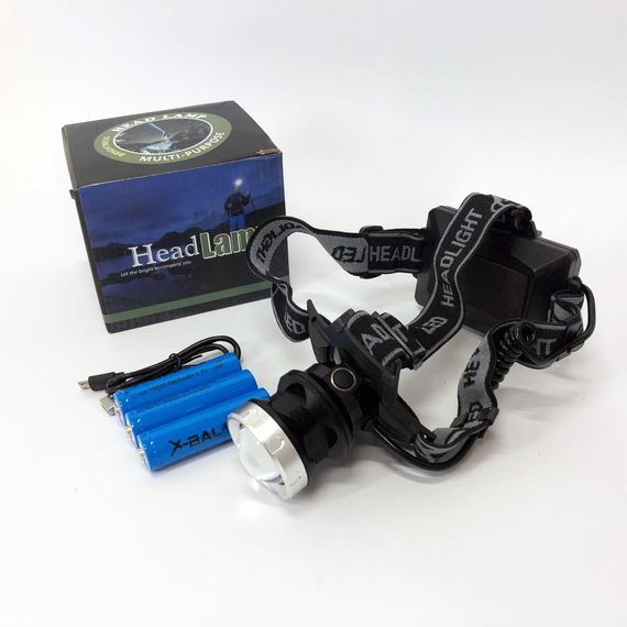 Потужний ліхтар налобний для риболовлі Bailong BL-8070-P50 | Надійний ліхтар | Надійний LA-609 лобовий ліхтар | Зображення 1