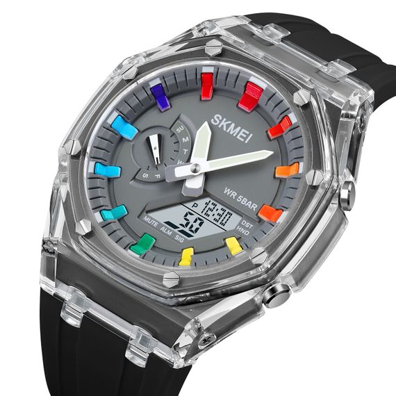 Наручний годинник Skmei 2100BKGY Black-Grey | Зображення 1