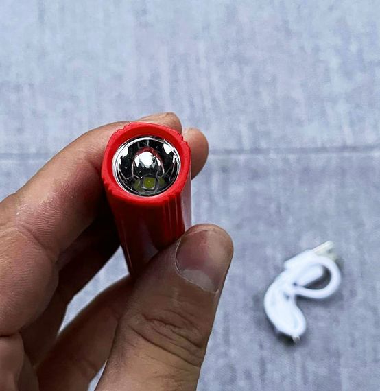 Карманный ручной аккумуляторный фонарь BL-148 мини фонарик 1LED USB | Зображення 3