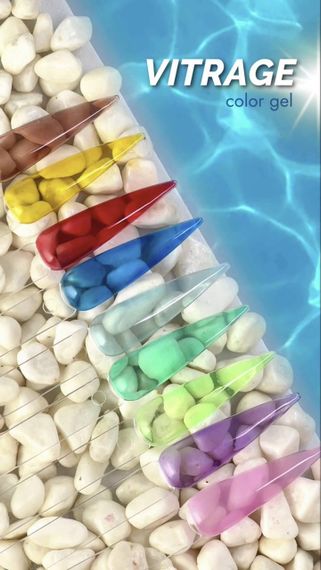 Витражный гель-лак BABY MOON Vitrage №07 (красный) 6 мл | Зображення 4