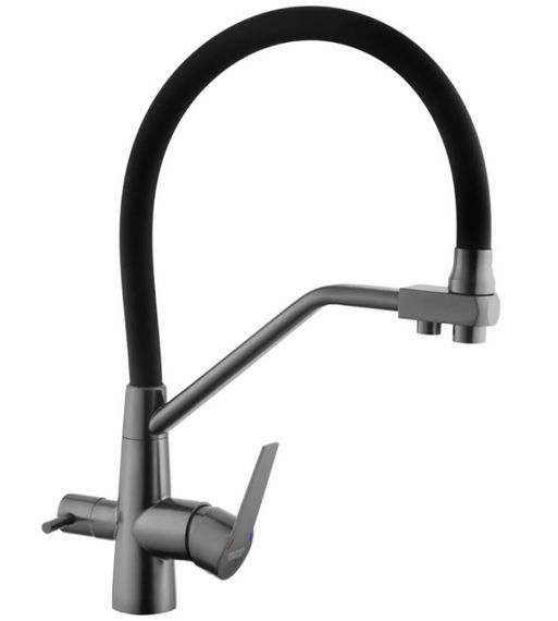 Змішувач для кухні з підключенням до фільтра Kroner KRP Edelstahl Klassisch - PVD03817BLK (CV031898) | Зображення 7