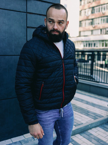 Куртка Хот червона змійка чорний XXXL