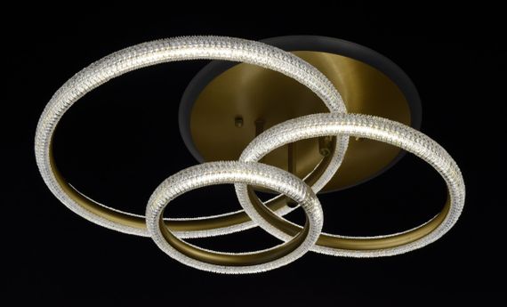 Люстра світлодіодна стельова LED світильник для квартири на стелю лед 26325 Золото 16х37х50 см. | Зображення 1