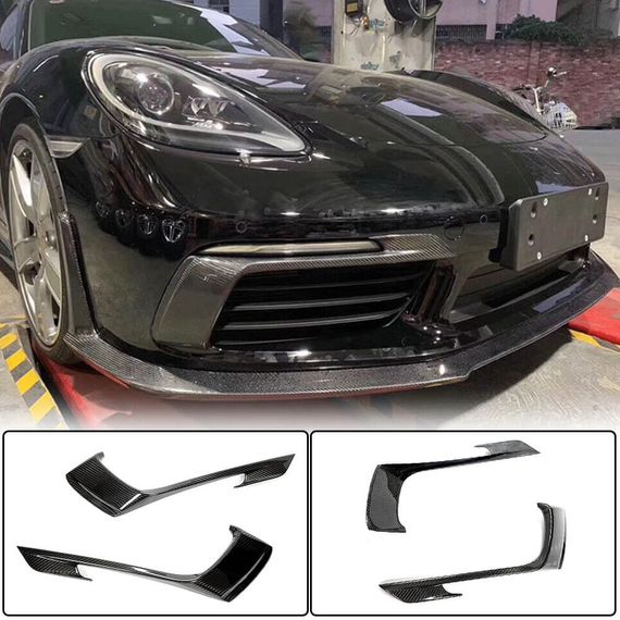 Накладки на противотуманные фары (2016-2019, карбон) для Porsche Boxster/Cayman 982 (718) 2016- гг