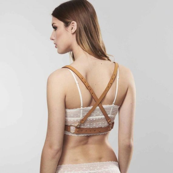 Портупея на грудь MAZE Bijoux Indiscrets бежевая, OS sexstyle | Зображення 1