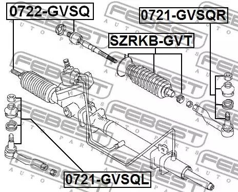 Пильовик кермової рейки Grand Vitara/Escudo 6 98-06, FEBEST (SZRKBGVT) | Зображення 3