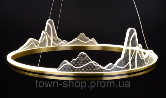Люстра потолочная LED SGA16-600-ab Латунь 35-150х60х60 см. | Зображення 5