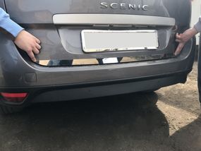 Кромка багажника (нерж.) Carmos - Турецька сталь для Renault Scenic/Grand 2009-2016 рр