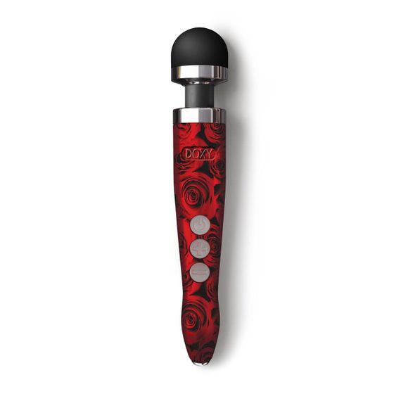 Вібромасажер DOXY Die Cast 3R - ROSE PATTERN, дуже потужний, перезаряджуваний, металевий корпус | Зображення 1