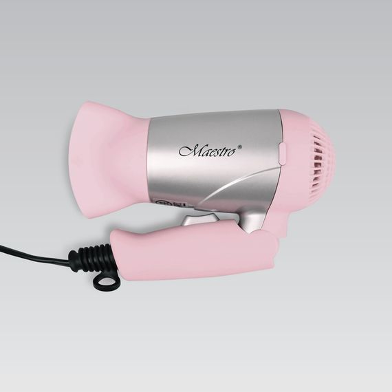 Фен для волосся Maestro MR-201-PINK, 1200 Вт, складана ручка, 2 режими нагріву | Зображення 2