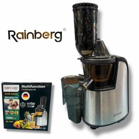 Центрифужная соковыжималка Rainberg RB-2284 3800Вт с нержавеющей стали на 2 скорости для фруктов и овощей LV-83