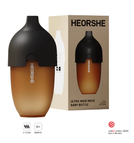 Пляшечка для годування HEORSHE 240 мл Чорна