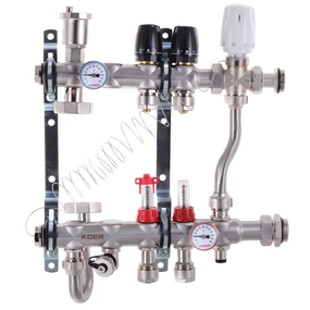 Коллектор со встроенным смешиванием. узлом Koer KR.S1013-2 1"х2 SUS304 и евроконус 3/4-16 (KR2945)