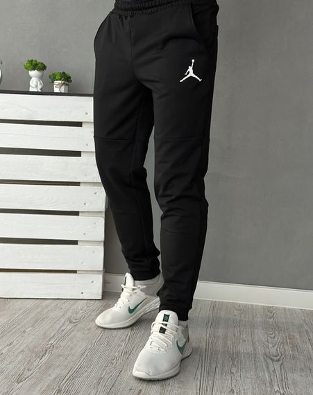 Комплект 3 в 1 Демісезонний спортивний костюм Jordan чорний худі + чорні штани (двонитка) + Футболка хакі Jordan | Зображення 7