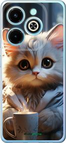 Чохол на Infinix Hot 40i Білий кіт "5646u-3504-2448"