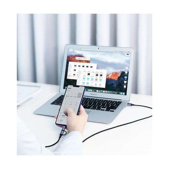 Дата кабель USB 2.0 AM to USB-C + Micro 5P 1.0m 3A US177 black Ugreen (30875) | Зображення 4
