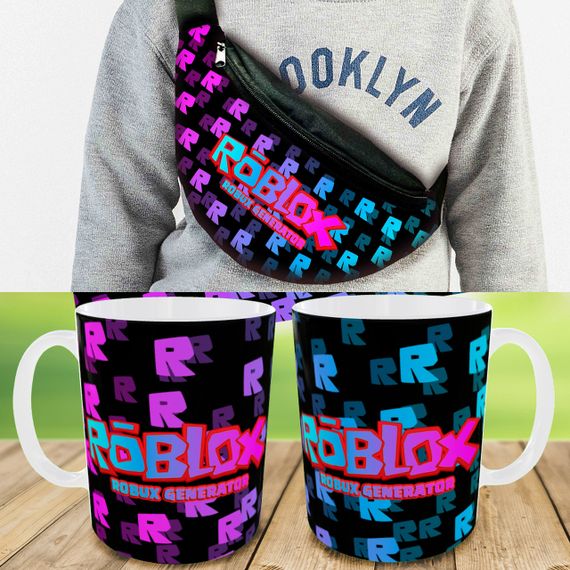 Подарунковий набір: Сумка-бананка + Кружка Роблокс "Roblox", дитячий, для хлопчика (00199)