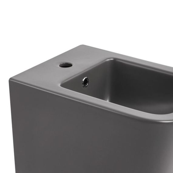 Комплект Qtap Tern Anthracite 3 в 1: подвесной унитаз Ultra Quiet + биде подвесное + раковина накладная QTROBAN49157 | Зображення 6