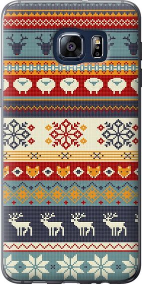 Чехол на Samsung Galaxy S6 Edge Plus G928 Рождественский орнамент "3303u-189-17620"
