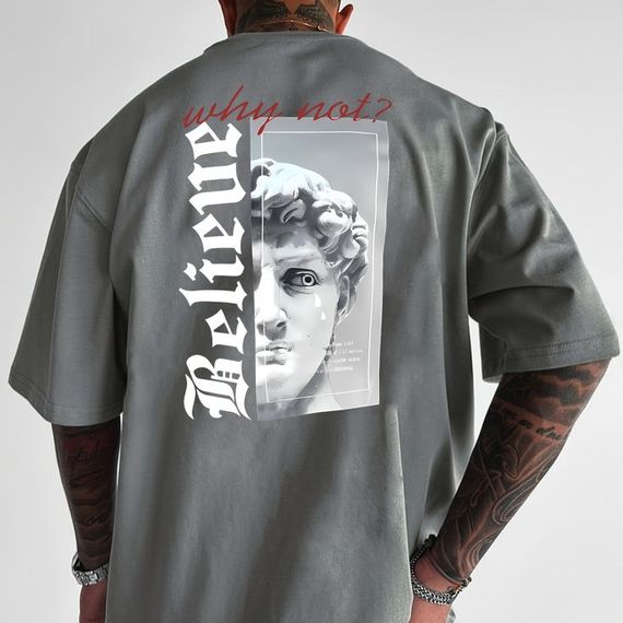 Футболка оверсайз з ДТФ принтом