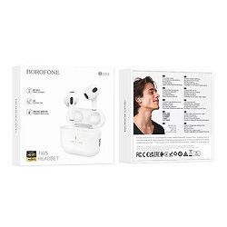 Бездротові блютус навушники з мікрофоном BOROFONE BW58 білий | Зображення 3