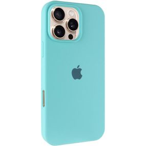 Чехол Silicone Case Full Protective (AA) для Apple iPhone 16 Pro Max (6.9") Бирюзовый / Marine Green