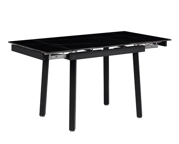 Прямокутний стіл Ashwood DT-2402, стільниця кераміка чорна матова Lauren black 12 мм, розмір 90-140х75 см | Зображення 4