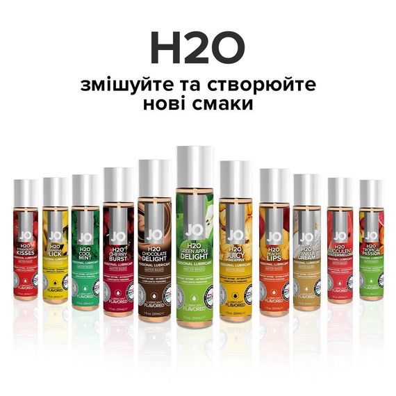 Змазка на водній основі System JO H2O — Green Apple (30 мл) без цукру, рослинний гліцерин | Зображення 4