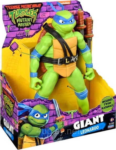 Фігурка гігант Черепашки-ніндзя Леонардо 30 см Teenage Mutant Ninja Turtles Mutant Mayhem 12” Leonardo TMNT Оригінал | Зображення 4