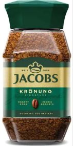 Кава розчинна сублімована Jacobs Kronung, 200г в скляній банці, Німеччина,