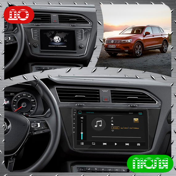 Штатная магнитола 10" Lesko для Volkswagen Tiguan II 2016-2020 6/128Gb 4G Wi-Fi GPS Top Вольксваген | Зображення 2