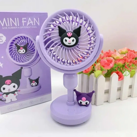 Перезаряджуваний настільний мінівентилятор, вентилятор для дітей з персонажами Kurumi, Melody, Cinnamoroll | Зображення 3