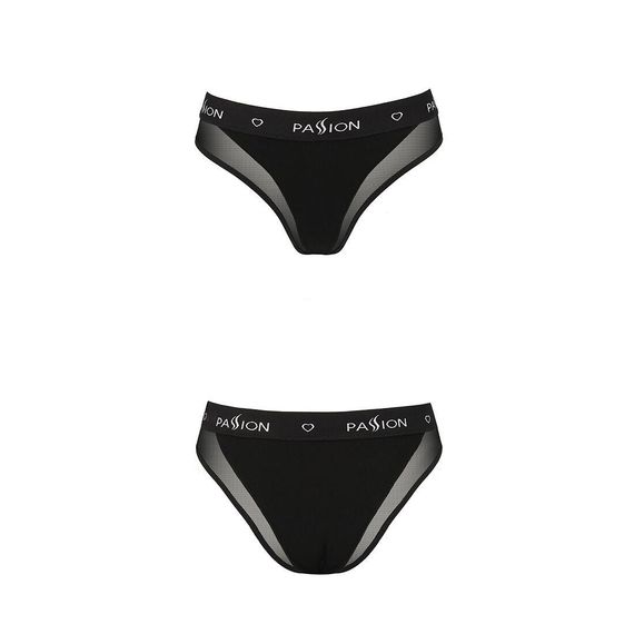 Трусики з прозорою вставкою Passion PS002 PANTIES black, size M | Зображення 4