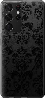 Чохол на Samsung Galaxy S21 Ultra (5G) візерунок чорний із пластику FCh_015153