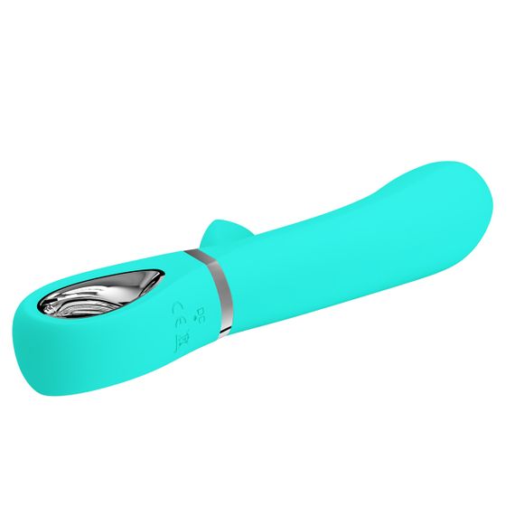 Вібратор з м'якою головкою і кліторальной стимуляцією Pretty Love - Thomas USB Green, BI-014621-3 Sex Aura | Зображення 6