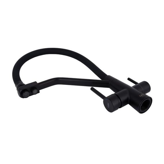 Змішувач для кухні Lidz Aria 020F3 з гнучким виливом з підключенням для питної води (k35) LDARI020F3BLA39212 Black Matt | Зображення 6