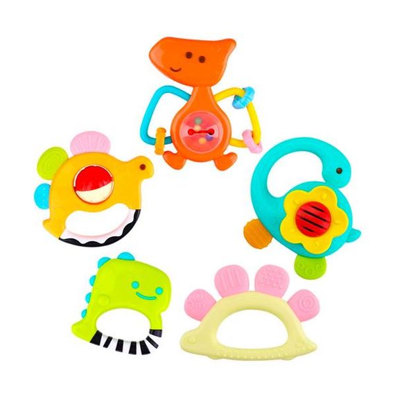 Набір брязкалець Hola Toys Динозаври, 5 шт. в коробці (1109)