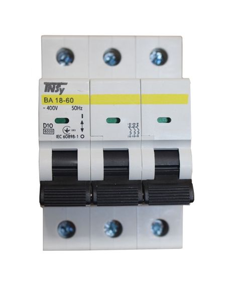 Автоматический выключатель ВА18-60 3Р 10А 6кА х-ка D Ny95504804 | Зображення 3