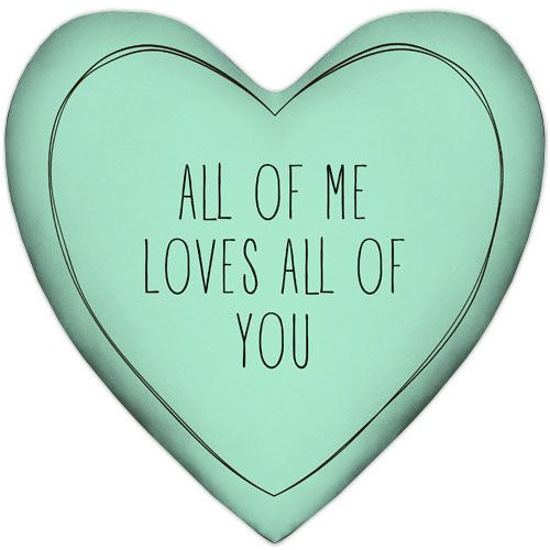 Подушка сердце All of me loves all of you 37x37 см (4PS_21L003)