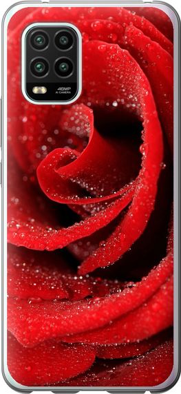 Чехол на Xiaomi Mi 10 Lite Красная роза "529u-1924-17620"