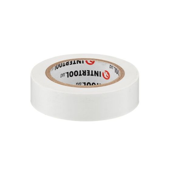 Стрічка ізоляційна 10 м, 17*0.15 мм, біла INTERTOOL IT-0033 | Зображення 1
