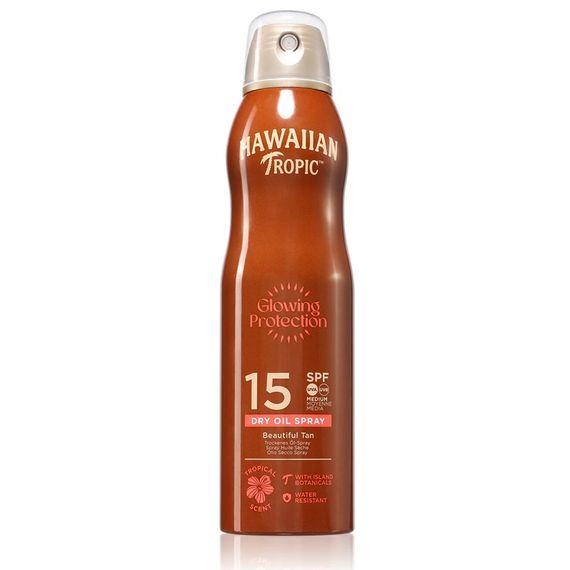 Суха олійка для засмаги Hawaiian Tropic Glowing Protection Dry Oil Spray SPF15 (180 ml)